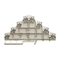 ZVLD 2.5 mitmetasandiline moodulklemm, tõmbeklambriga ühendus, 2.5 mm², 250 V, 20 A, tumebeež