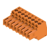 BL 3.50/08/180 SN OR BX PCB pistikühendus, sisemine pistik, 3,50 mm, Pooluste arv: 8, 180°, Klambriühendus, Kinnitusulatus, max. : 1,5 mm², kast