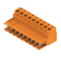 SLS 5.08/09/180 SN OR BX PCB pistikühendus, isane pistik, 5,08 mm, Pooluste arv: 9, 180°, Klambriühendus, Kinnitusulatus, max. : 3,31 mm², kast