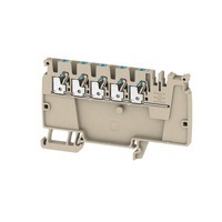 AAP12 2.5 LI BL DC pinge jaotusklemm, - pot, 5 väljundit, beež, Push IN, A-seeria, 2.5 mm², 800 V, 24 A