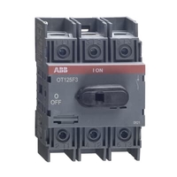 OT125F3 3-pooluselised lahklülitid, AC22 500V/125A 690V/125A, AC23 415V/90A 690V/50A ABB