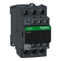 Kontaktor, TeSys Deca, 3P(3NO), AC-3/AC-3e, <=440V, 38A, 24V DC madala tarbimisega mähis, kruviklemmid