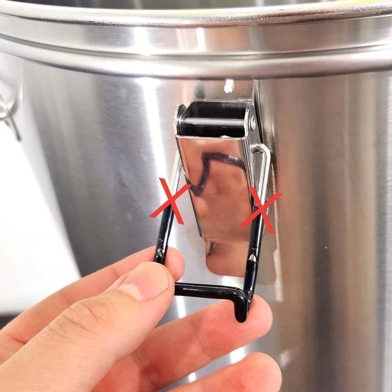 Kansikiinnikkeet säädettävät lyhyet (4kpl) BrewZilla + DigiBoil ruostumaton teräs