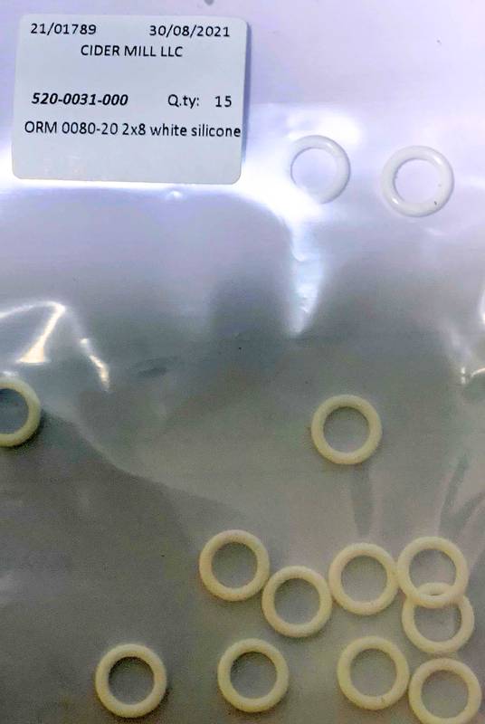 O-rõngastihend Tenco 2x8mm valge