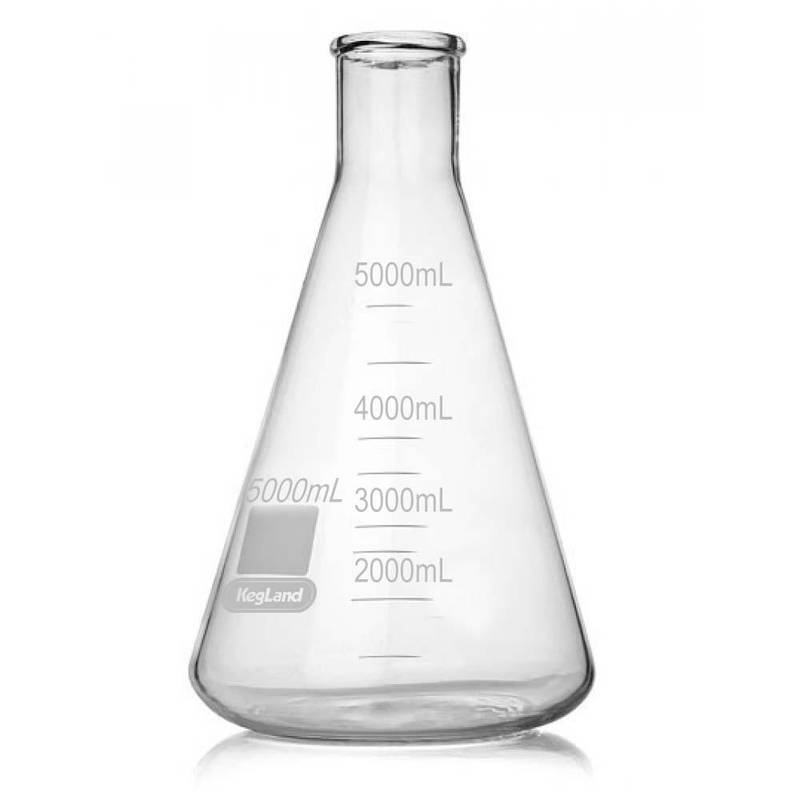 Kolben 5000ml Erlenmeyer Borosilikatglas