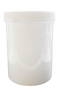 Plastic jar 1200ml with lid white non-transparent