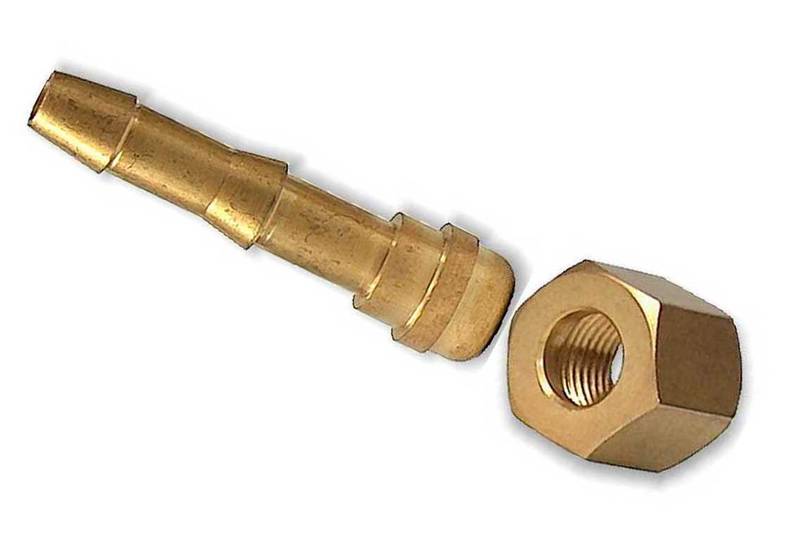 Hose connection set for reductor with nut