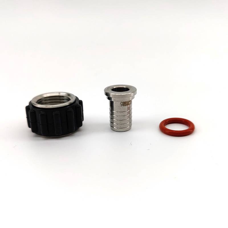 Snabbkoppling 1/2" x 13mm med slangnippel rostfritt stål