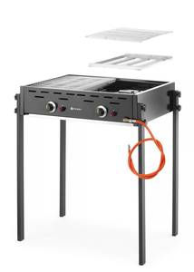 Dujinis grilis Roast-Master Pro Black HENDI 11,6kW 790x560x(A)900mm