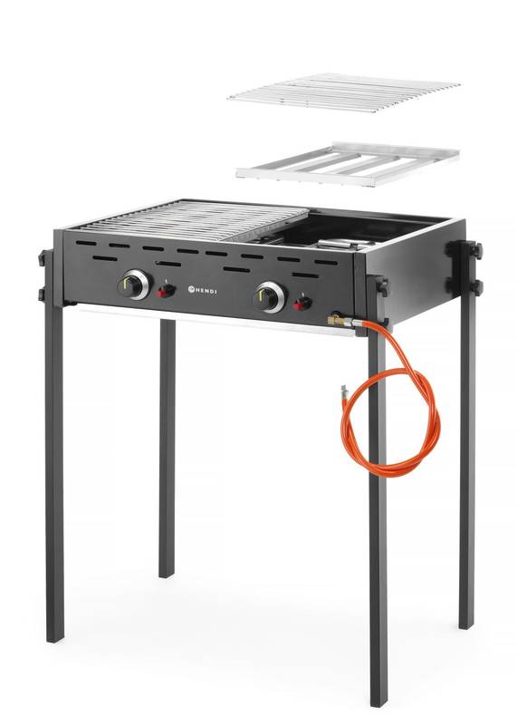 Dujinis grilis Roast-Master Pro Black HENDI 11,6kW 790x560x(A)900mm