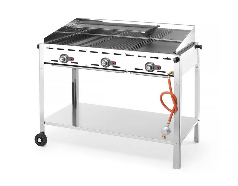 Gaasigrill Green Fire 3-põletiga HENDI Profi Line 17,4kW 1078x612x(H)825mm