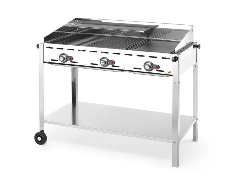 Gaasigrill Green Fire 3-põletiga HENDI Profi Line 17,4kW 1078x612x(H)825mm