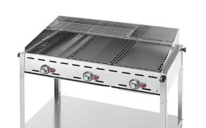 Gaasigrill Green Fire 3-põletiga HENDI Profi Line 17,4kW 1078x612x(H)825mm