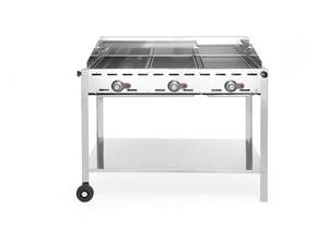 Gaasigrill Green Fire 3-põletiga HENDI Profi Line 17,4kW 1078x612x(H)825mm