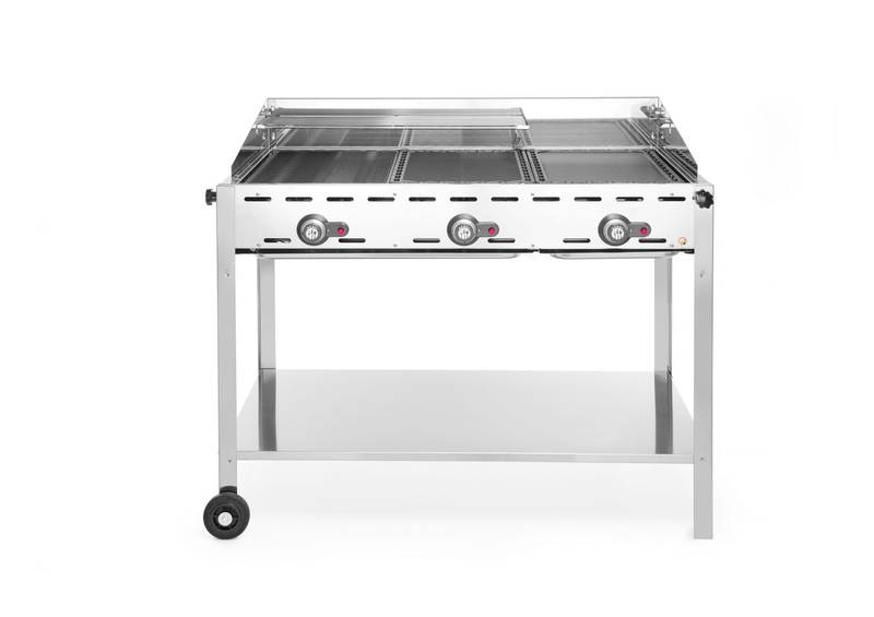 Gaasigrill Green Fire 3-põletiga HENDI Profi Line 17,4kW 1078x612x(H)825mm