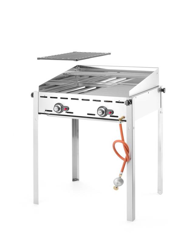 Dujinis grilis Green Fire 2-degiklių HENDI Profi Line 2× GN 1/1 grotelės 11,6kW 740×612×825mm