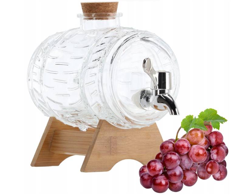 Stikla muca 1,5L ar koka statīvu