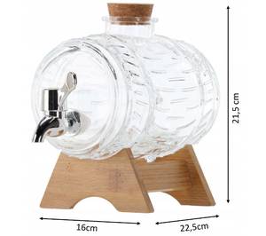Stikla muca 1,5L ar koka statīvu
