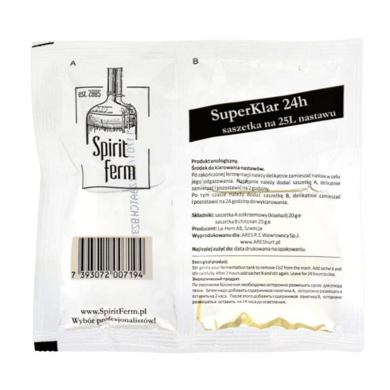 SpiritFerm SUPERKLAR 24h Clarifier (white wine) Best before 04.03.2027