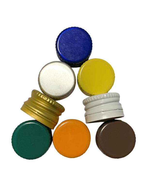 Metalinis dangtelis 18mm GL18 įvairių spalvų su žiedu