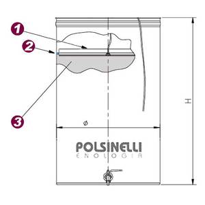 Behälter 100L mit Öl-Schwimmdeckel Edelstahl