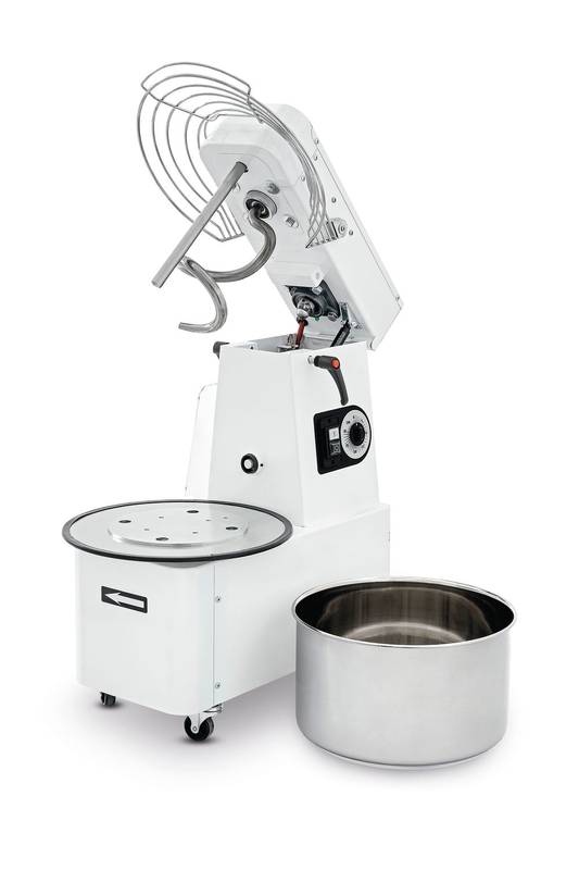 Spiral mixer with rising head and removable bowl - 10L Prismafood 35kg/h 10L 230V/370W 380x600x(H)645mm