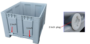Laatikkohäkki Bigbox 680L harmaa 4 jalkaa 120x100x79cm
