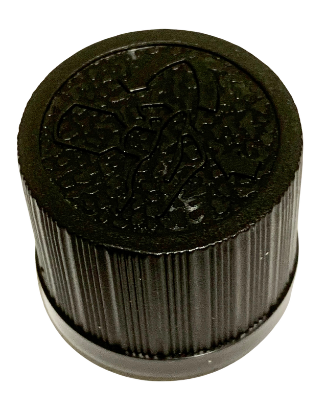 Plastikinis dangtelis 18mm juodas su užraktu nuo vaikų