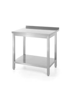 Sieninis stalas su lentyna – sukonstruotas gylis 600mm HENDI Profi Line 800x600x(A)850mm