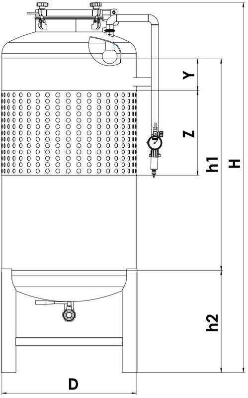 Druckbehälter 500L Wassermantel Edelstahl