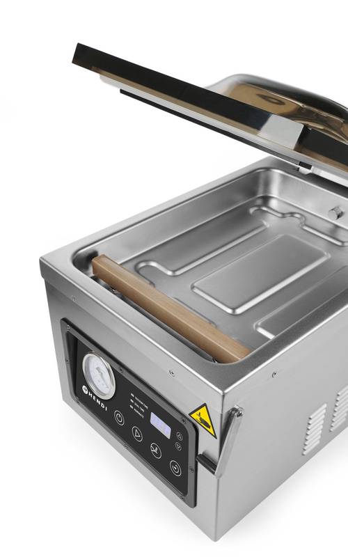 Vakuuminė kamerinė pakavimo mašina HENDI Profi Line sandarinimo juosta 260mm 240V/1000W 330x480x(A)361mm