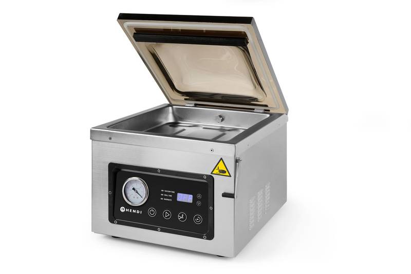 Vakuuminė kamerinė pakavimo mašina HENDI Profi Line sandarinimo juosta 300mm 230V/950W 367x425x(A)364mm