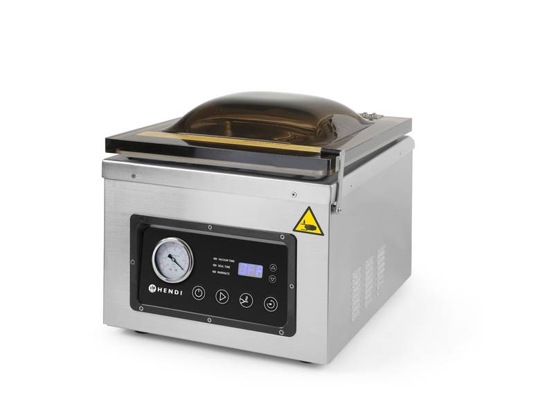 Vakuuminė kamerinė pakavimo mašina HENDI Profi Line sandarinimo juosta 300mm 230V/950W 367x425x(A)364mm