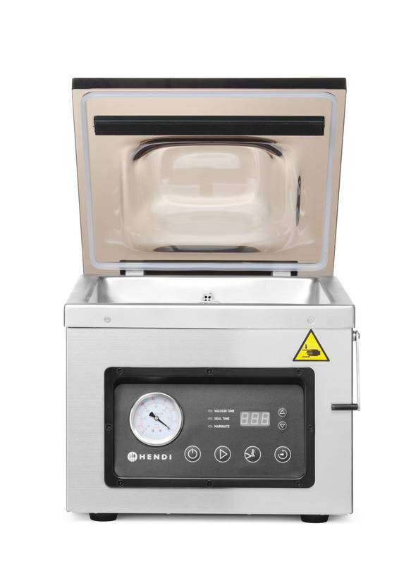 Vakuuminė kamerinė pakavimo mašina HENDI Profi Line sandarinimo juosta 300mm 230V/950W 367x425x(A)364mm
