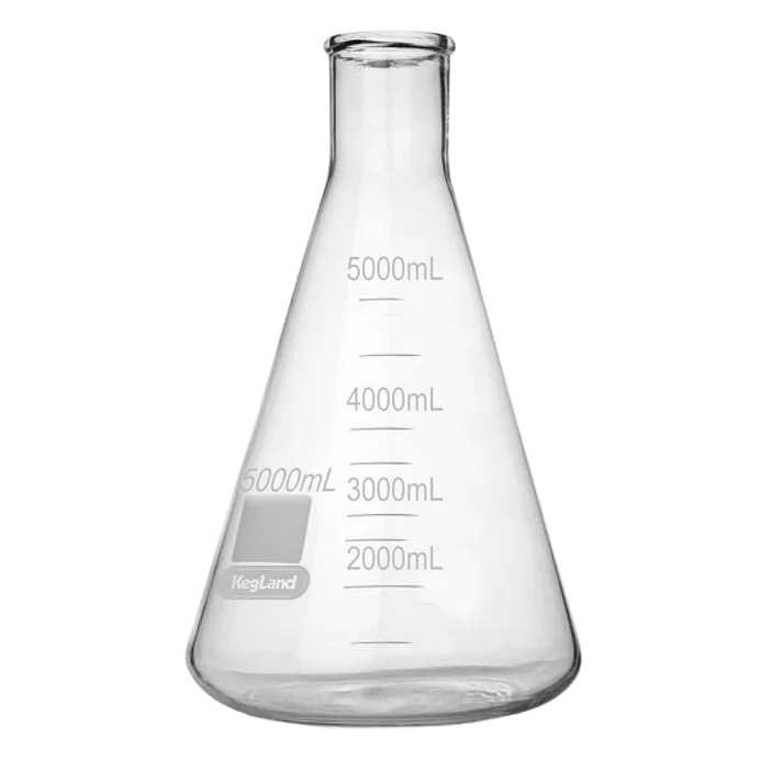 Kolben 5000ml Erlenmeyer Borosilikatglas