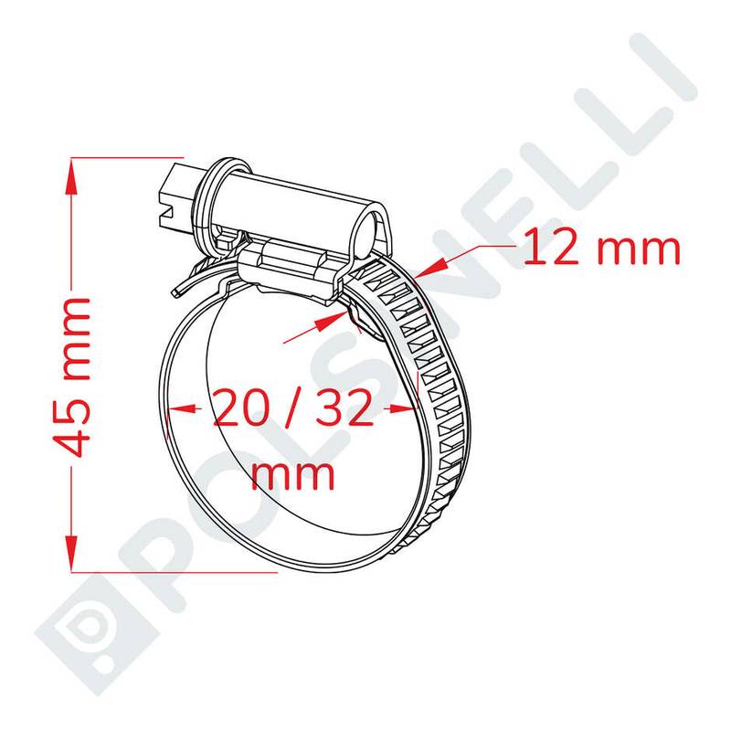 Voolikuklamber 20-32mm roostevaba