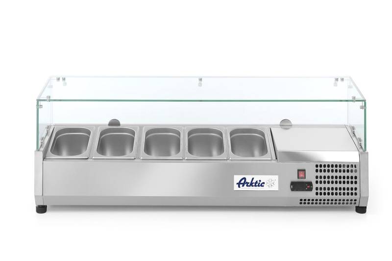 Külmlettvitriini 5x GN 1/4 Arktic 230V/180W 1205x335x(H)460mm