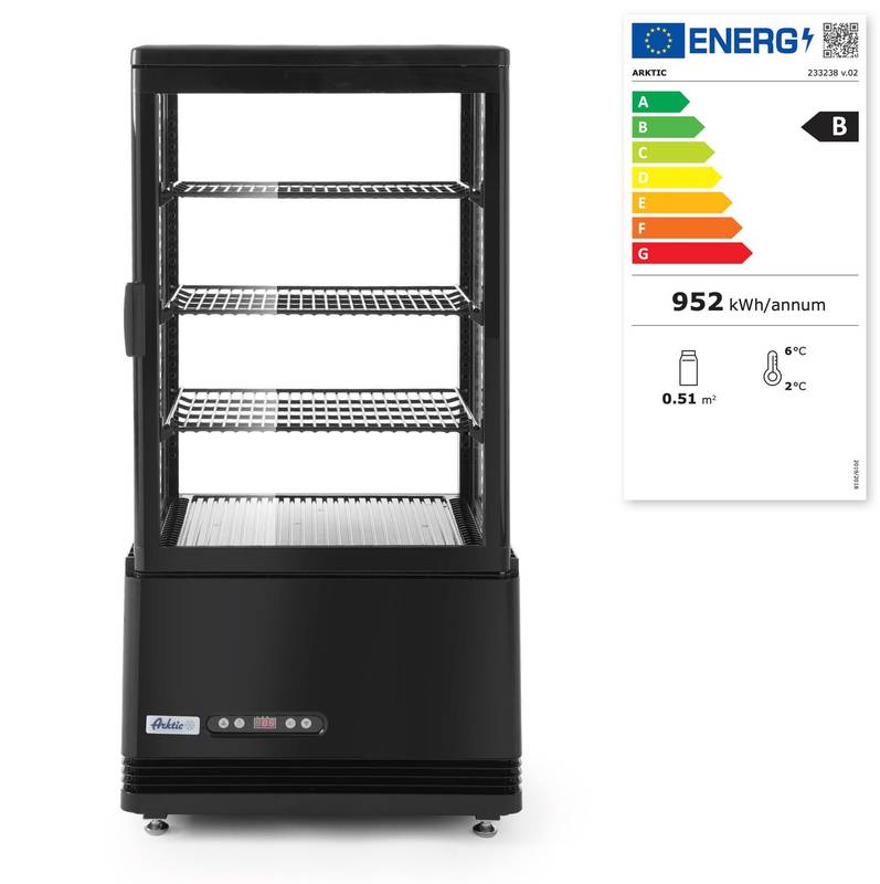 Refrigerated display cabinet 68L Arktic black 230V/170W 444x397x(H)875mm