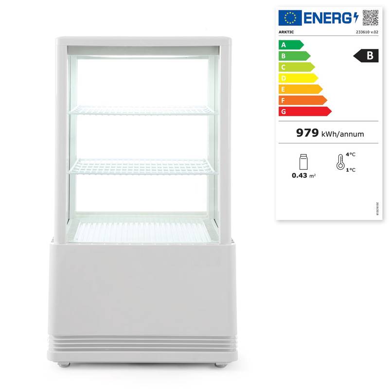 Külmvitriinkapp 58L Arktic valge 230V/170W 452x406x(H)830mm
