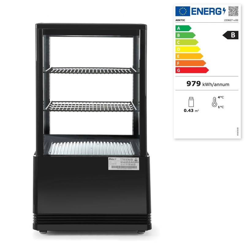 Refrigerated display cabinet 58L Arktic black 230V/170W 452x406x(H)830mm
