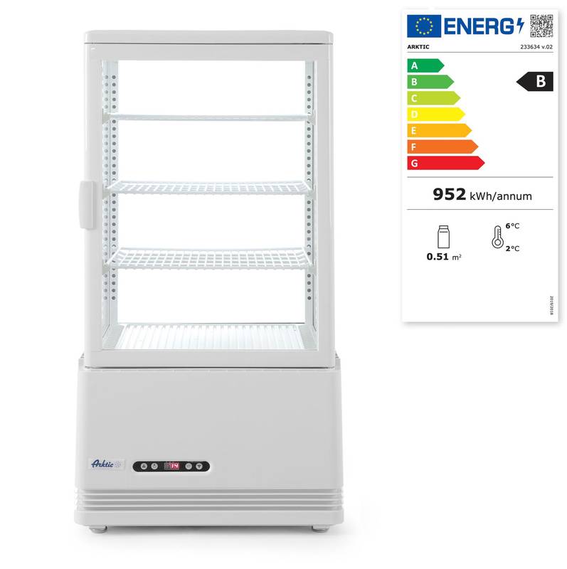 Külmvitriinkapp 68L Arktic valge 230V/170W 444x397x(H)875mm