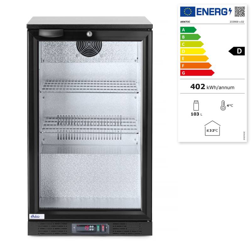 Back bar refrigerator 86L single-door Arktic black 220-240V/120W 500x530x(H)865mm