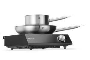 Rinkinys: Indukcinė kaitlentė 3500W + puodas + keptuvė HENDI Black 220-240V/3500W 320x395x(A)95mm