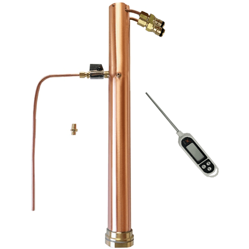 AlcoEngine Gen2 Still copper reflux column, quick disconnects