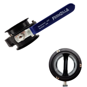Butterfly valve assembly 3" Tri-Clover x 3" Tri-Clover FermZilla