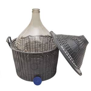 Glasflasche 25L mit Korb