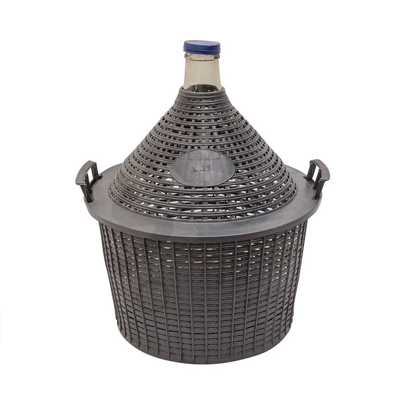 Glasflasche 25L mit Korb