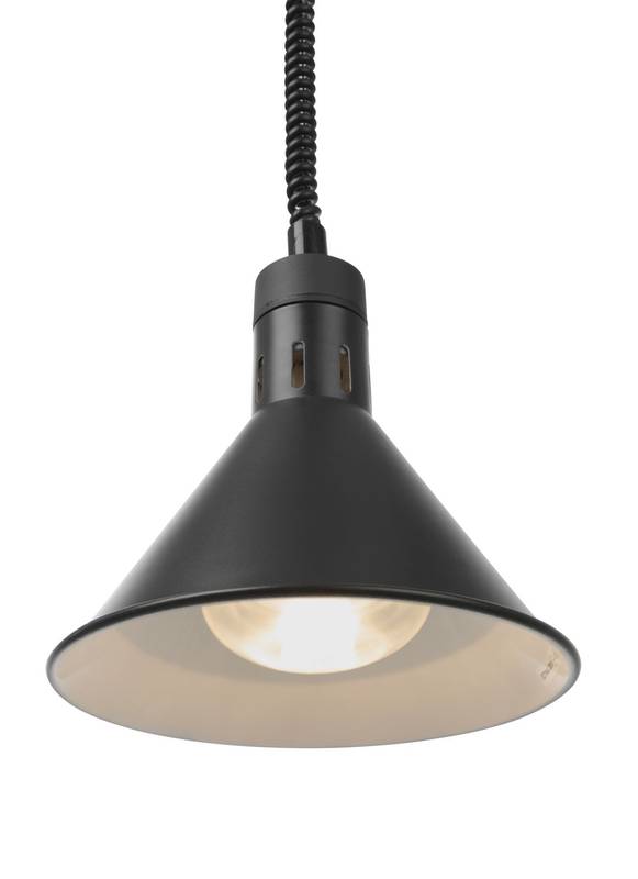 Wärmelampe konisch ⌀275x(H)250mm höhenverstellbar HENDI schwarz 230V/250W