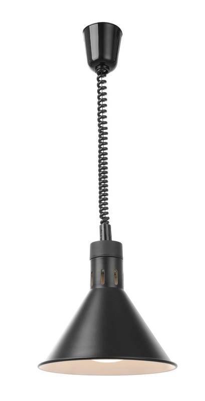 Wärmelampe konisch ⌀275x(H)250mm höhenverstellbar HENDI schwarz 230V/250W