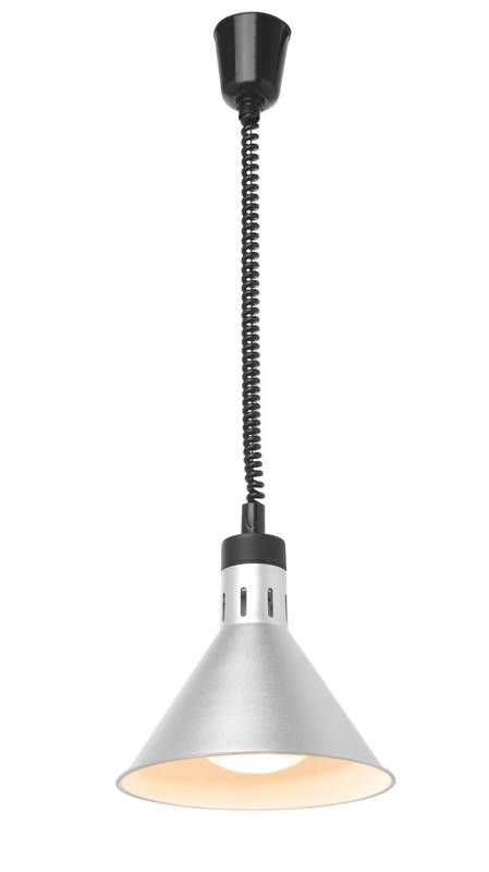 Wärmelampe konisch ⌀275x(H)250mm höhenverstellbar HENDI silber 230V/250W